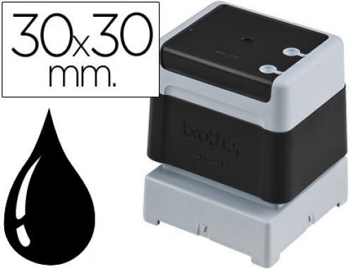 Carimbo automatico brother 30 mm x 30 mm preto , Brother , 28583 , 4977766673068